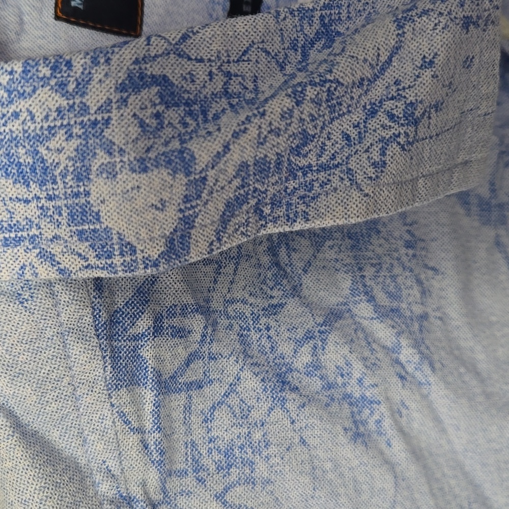 Margaritaville Island Reserve Blue Patterned Men's Shirt - Picture 3 of 12